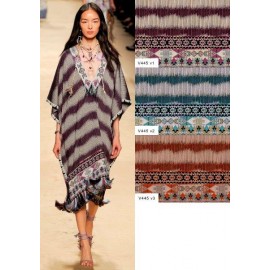 Коприна ETRO  лилави ромбчета