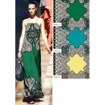Креп коприна Etro зелена