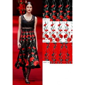 Креп коприна Dolce & Gabbana карамфили 