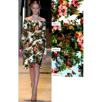 Памук цветя и ягодки Dolce&Gabbana