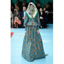 Коприна Gucci креп на квадрати
