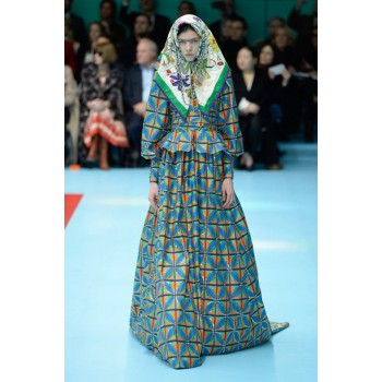 Коприна Gucci креп на квадрати