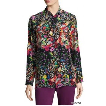 Креп коприна Etro шарени цветя