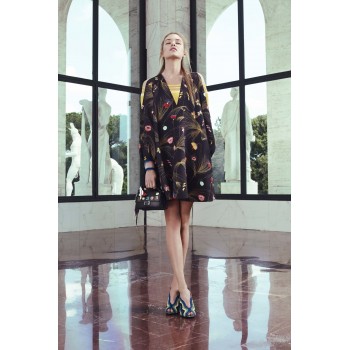 Плътна коприна Fendi цветя