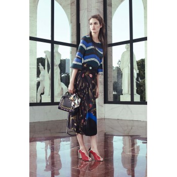 Плътна коприна Fendi цветя