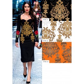 Коприна Dolce&Gabbana златна шарка