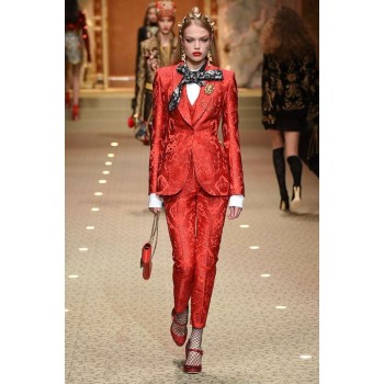 Жакард  Dolce&Gabbana с бяла бродерия