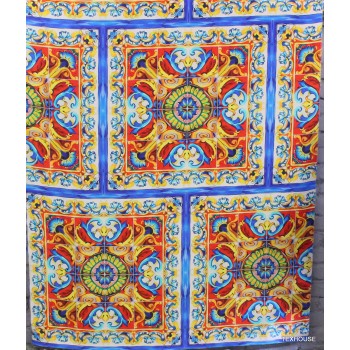 Коприна Dolce&Gabbana цветни квадрати