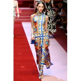 Коприна Dolce&Gabbana цветни квадрати