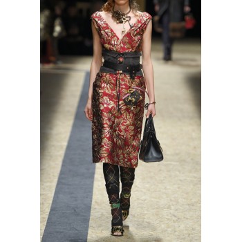 Жакард  Dolce&Gabbana с бяла бродерия