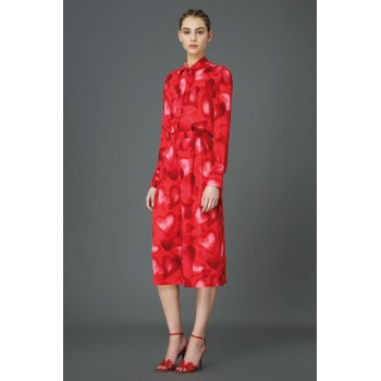Коприна Valentino червени сърца