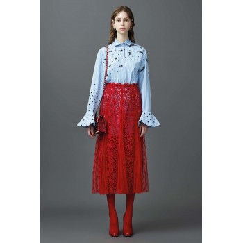 Дантела Valentino червена 