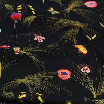 Плътна коприна Fendi цветя