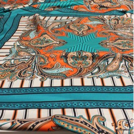 Коприна Etro кашмирена шарка тюркоаз